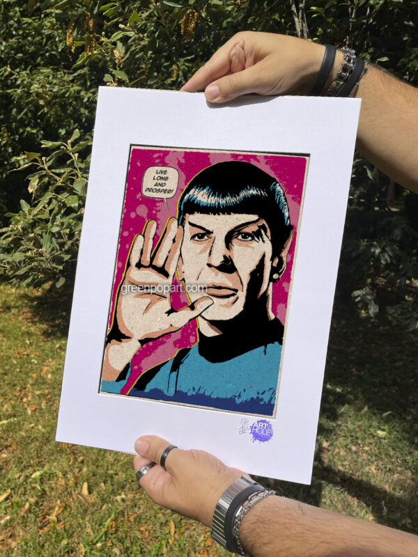 Pop-Art Print, Poster Cult Movies Tv Series Dr. Spock from Star Trek. Sci-Fi 70s, 80s, 90s