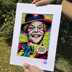 Pop-Art Print, Poster Cult Movies Comics Joker by Jack Nicholson, Illustration