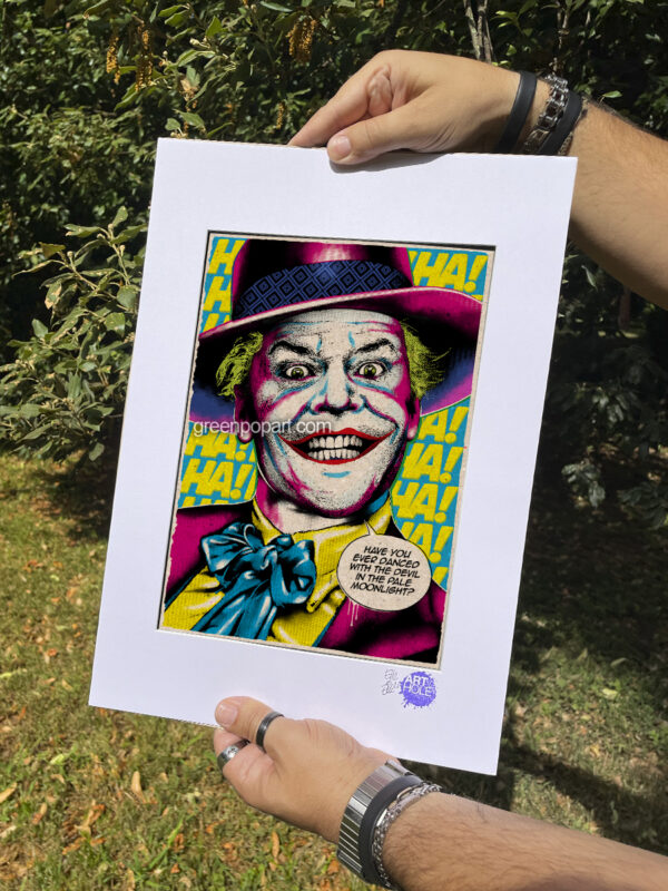Pop-Art Print, Poster Cult Movies Comics Joker by Jack Nicholson, Illustration