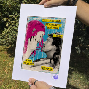 Pop-Art Print, Poster Cult Movie, Eternal Sunshine, Love, Joel and Clementine Kiss