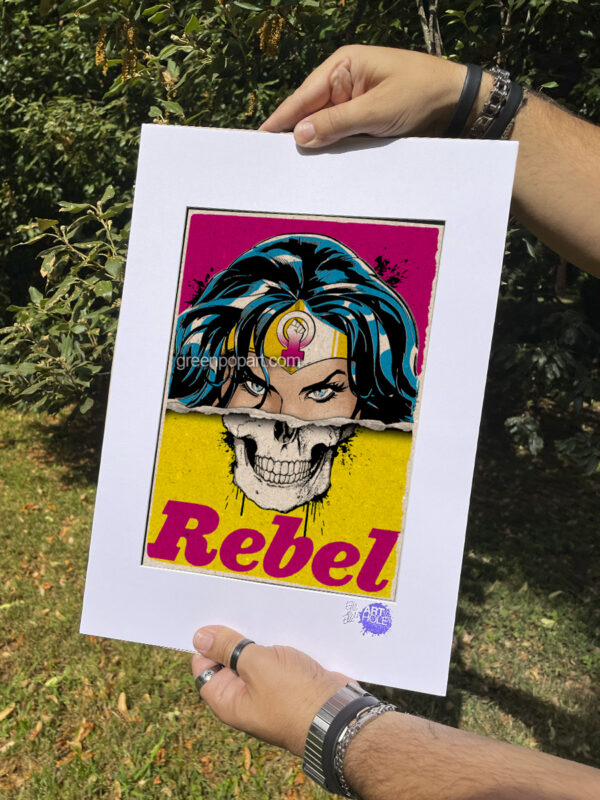 Pop-Art Print, Poster Comics, Wonder Rebel, Feminist, Activism, Woman Rights