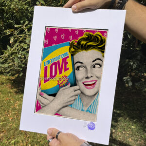 Pop-Art Print, Poster Motivational, Feminism, Woman Rights Unconditional Love, 50s
