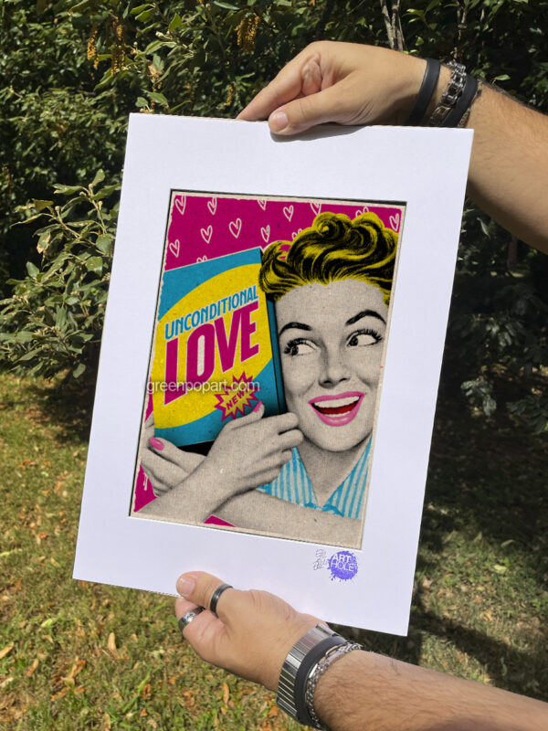 Pop-Art Print, Poster Motivational, Feminism, Woman Rights Unconditional Love, 50s