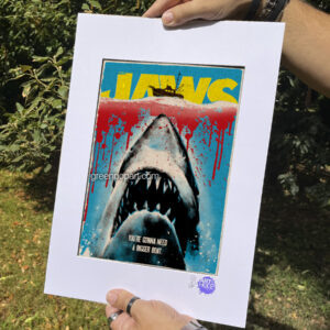 Pop-Art Print, Poster Cult Movie Jaws Horror 70s
