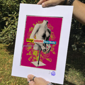 Pop-Art Print, Poster Stop Judging Your Body Motivational