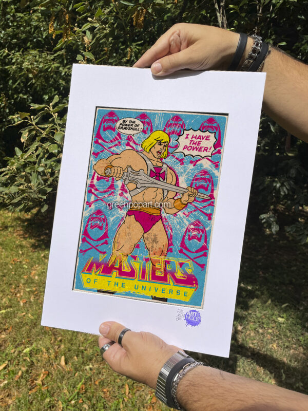 Pop-Art Print, Poster Cult Tv Series He-Man and the Masters, 80s, Toys, Grayskull, Skeletor
