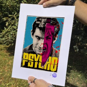 Pop-Art Print, Poster Cult Movie Psycho, 60s, Horror, Alfred Hitchcock