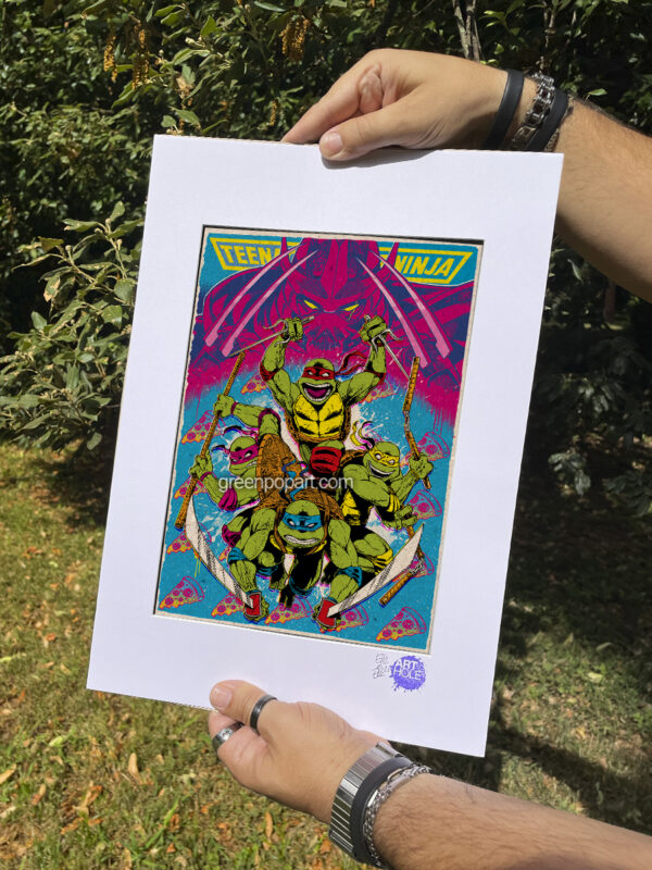 Pop-Art Print, Poster Cult Comics Ninja Turtles, Tv Series, 80s, 90s