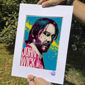 Pop-Art Print, Poster Cult Movie John Wick, Keanu Reeves, action movie