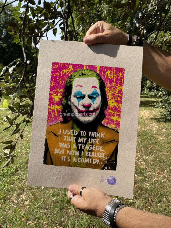 Pop-Art Print, Poster Cult Movie Arthur Fleck from Joker 2019, Joaquin Phoenix, Comics