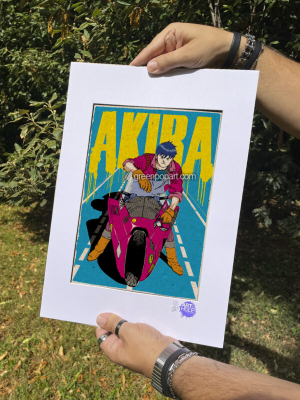 Kaneda bike from Akira Pop-Art Print, Poster Cult Anme, Manga, 80s