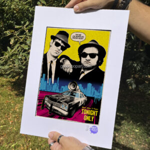 Pop-Art Print, Poster Cult Movie The Blues Brothers, 80s, Dan Aykroyd, John Belushi