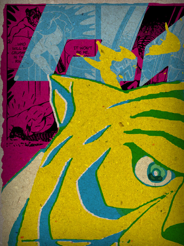 Tiger Mask, Uomo Tigre Pop-Art Print, Poster Cult Anime, Manga, 70s, 80s, Ikki Kajiwara