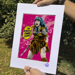 Pop-Art Print, Poster Cult Tv Series, Xena Warrior Princess, 90s, Fantasy, Lucy Lawless, Feminist, Humor, Motivational, Meme