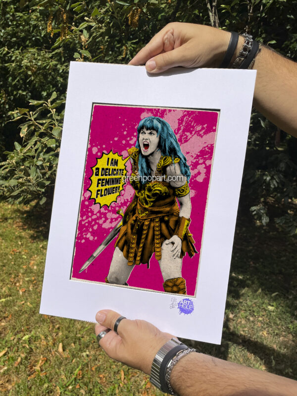 Pop-Art Print, Poster Cult Tv Series, Xena Warrior Princess, 90s, Fantasy, Lucy Lawless, Feminist, Humor, Motivational, Meme