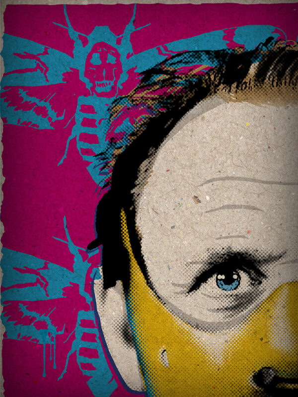 Pop-Art Print, Poster Cult Movie, Hannibal Lecter from Silence of the Lambs, 90s, Horror, Serial Killer, Anthony Hopkins