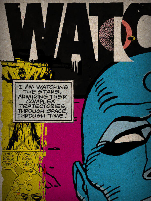 Doctor Manhattan from Watchmen Pop-Art Print, Poster Cult Comics, Graphic Novel, 80s, Alan Moore, Dave Gibbons