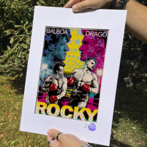 Pop-Art Print, Poster Cult Movie, Rocky IV, 80s, Boxe, Sylvester Stallone, Apollo Creed, Ivan Drago